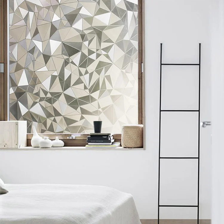 17.5'X78.7' 3D Design Glass Reflective Static Films Pvc Decorative Window Film