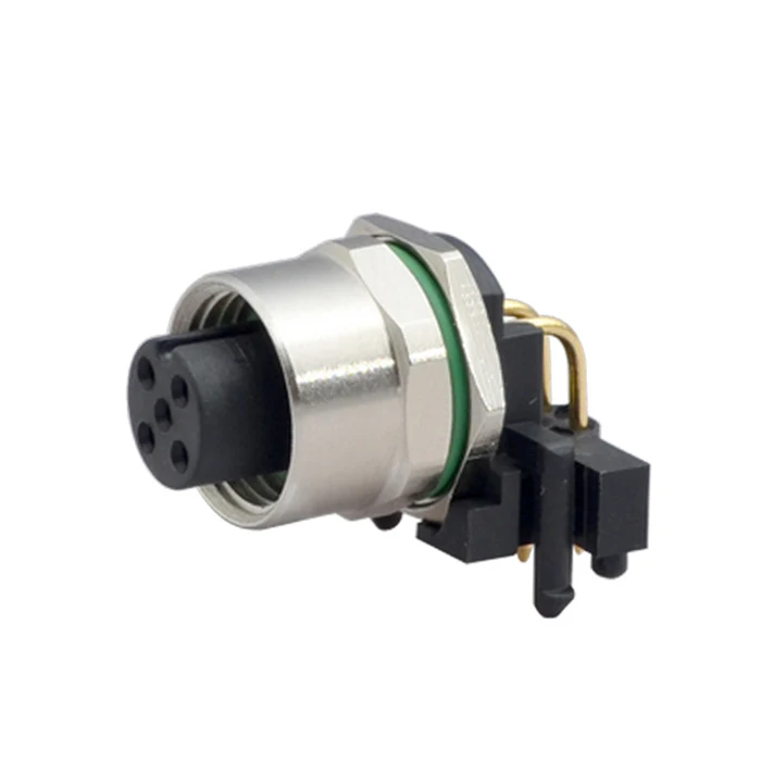 Hot sell m12 connector female 5 pin circular socket a coding 4