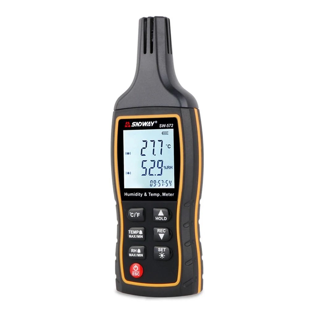 Цифровой ЖК-дисплей термометр гигрометр Измеритель температуры и влажности, тестер для контроля уровня сахара в крови с удержания данных будильник SW-572