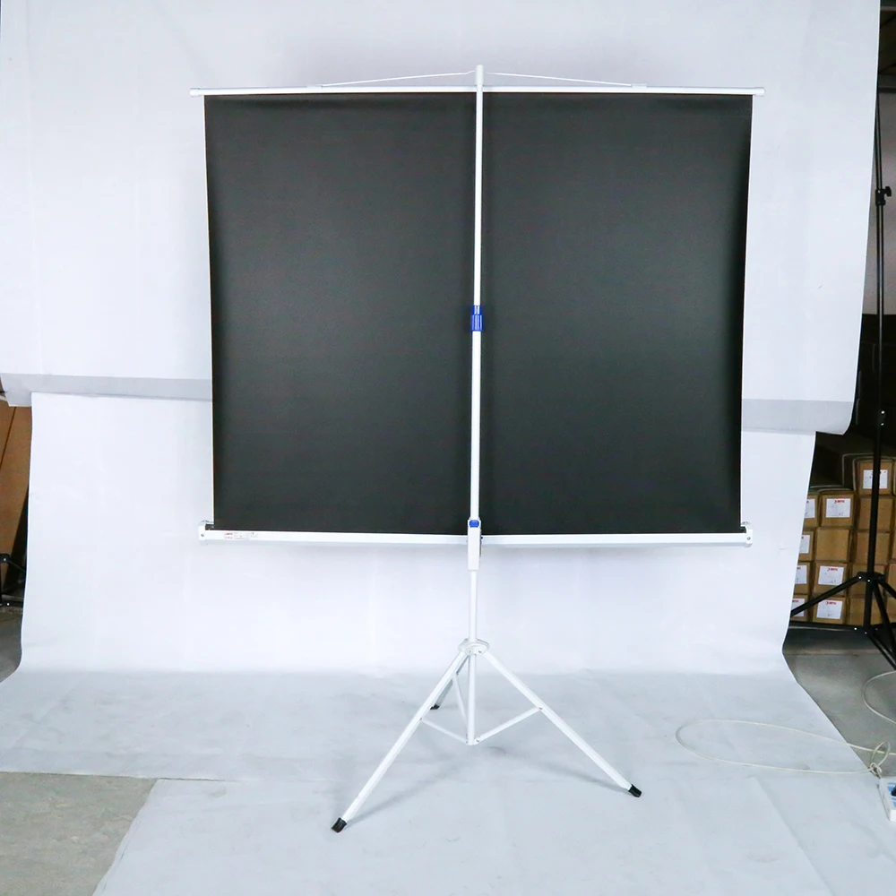 180 дюймов 1:1 4:3 штатив стоя Крытый Открытый Стекло бисером портативный складной проекционный экран