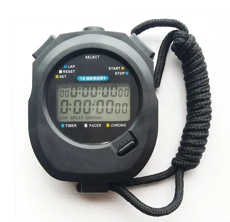 OEM Professional 10 Lap memory Stopwatch,1/100th Second Daily Rainproof Digital Timer clock for Sports Match Coach