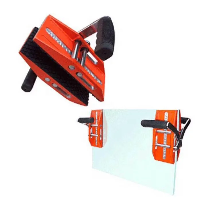 stainless two hands glass lifting clamp fittings for lifting 1-55mm glass and stone