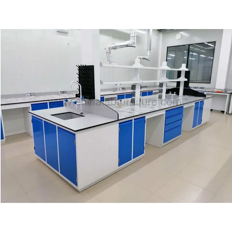 Pharmaceutical laboratory furniture floor mounted all steel structure workbench
