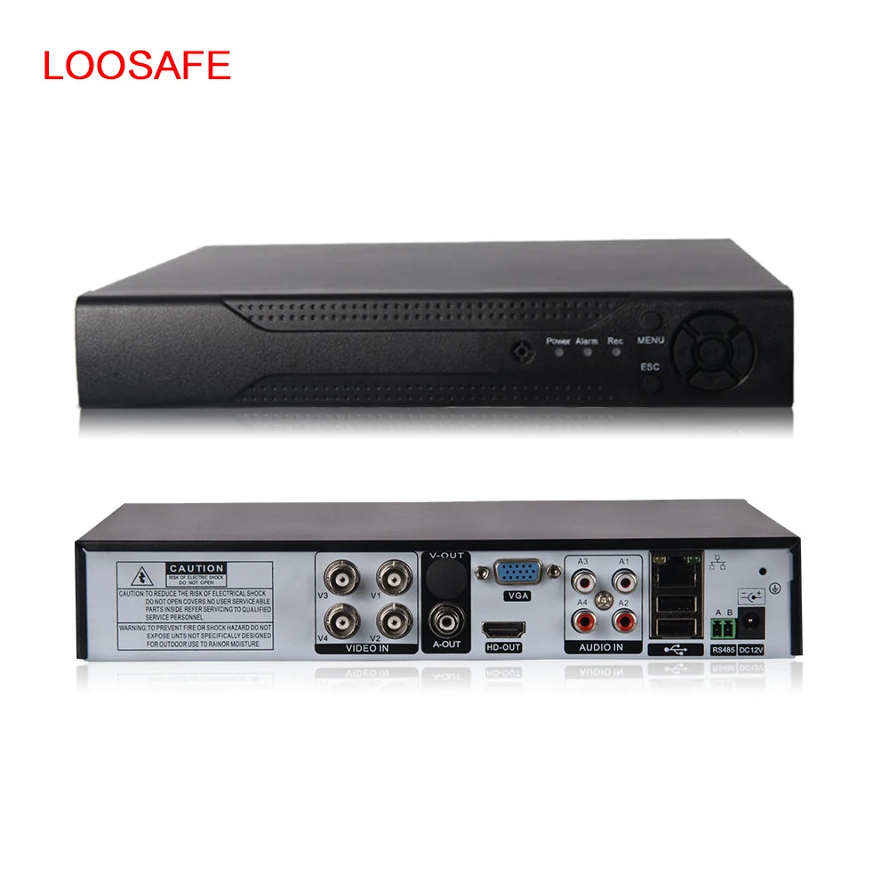 Loosafe LS-H4 Dual usb 2.0 ahd dvr 1080P 4ch dvr cctv with motion detector