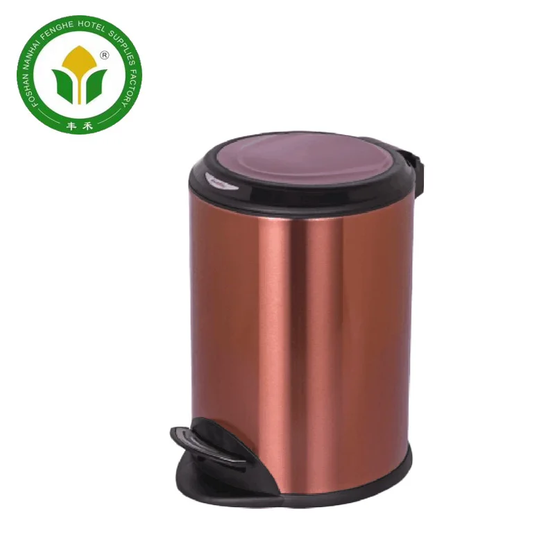Hotel room stainless steel foot pedal trash bin garbage bin waste bin