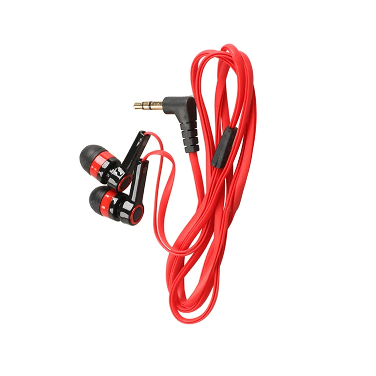 Cheap 3.5mm Aux Wire Earbud Flat Headphone Cable for Mobile Phones