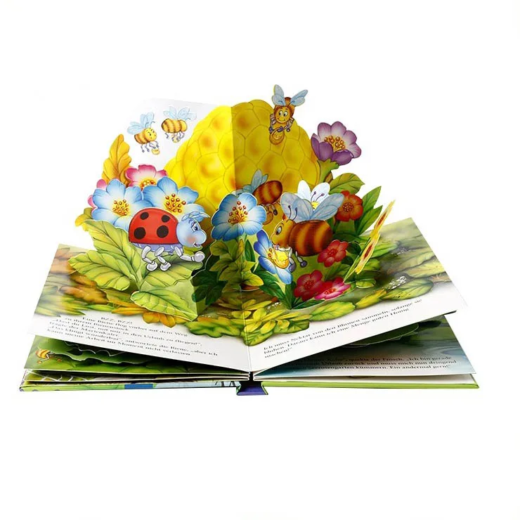 Kids 3D Pop Up Animal Sound Book Customize PET Film Sound Board Book