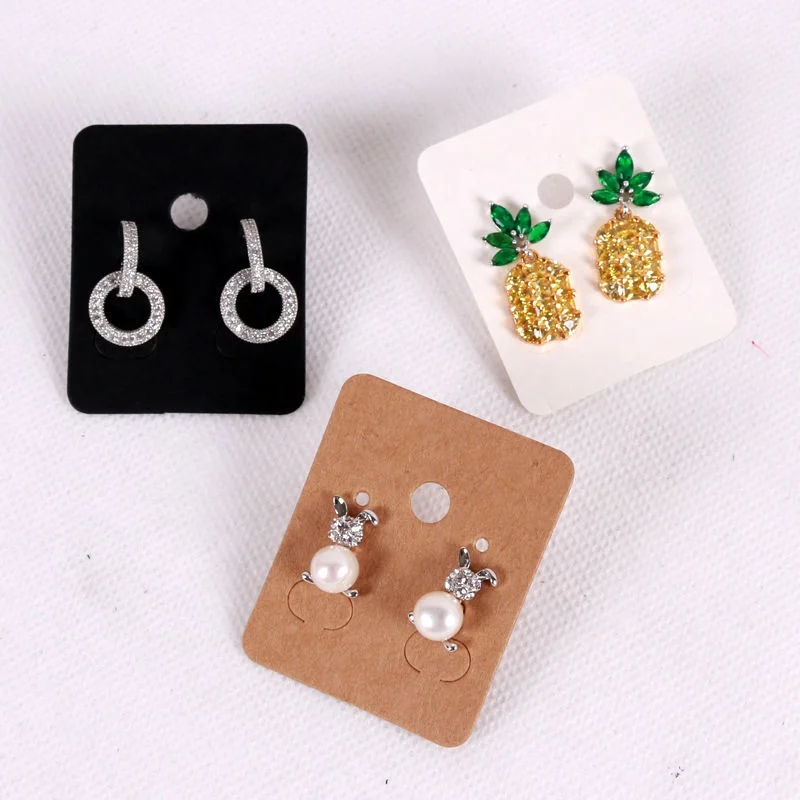 
customized printed fashion jewellery earring display paper cards with logo 