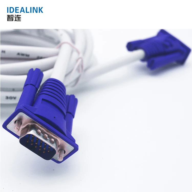 Гуанчжоу горячие продажи 3 + 2 белый кабель vga, мужчинами кабель vga