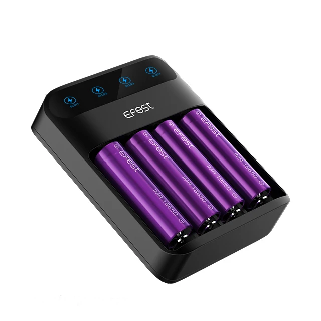 
Efest Lush Q4 Intelligent 12V 2A Led Fast Battery Charger For 20700 21700 18650 Batteries 