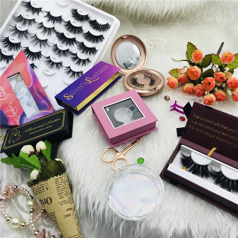 Китайские поставщики, оптовая продажа, 5D норковые ресницы с аппликатором и клеем для ресниц, индивидуальная упаковка для ресниц, полная лента ресниц