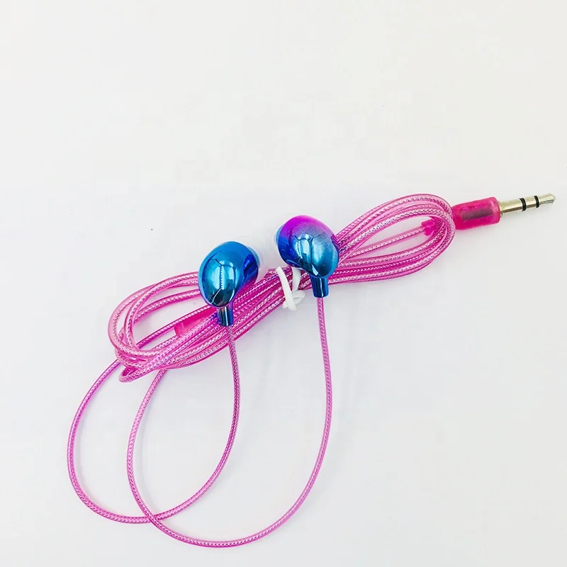 
OEM/ODM New Creative Design Womens Fashion Bling Heart Star Shape Colorful ABS Music Stereo Wired Earphones 