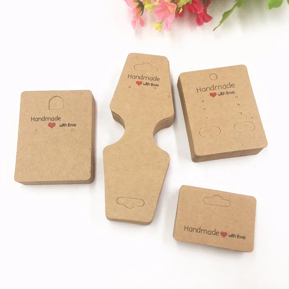 
customized printed fashion jewellery earring display paper cards with logo 