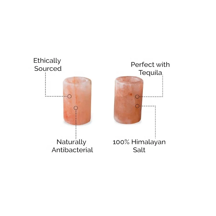 3 Inches Pink Rock Salt Drinking Glass Whisky Tequila Shot Glasses Himalayan Salt Tequila Shot Glasses