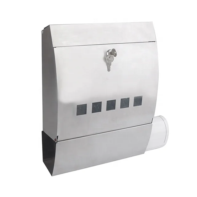 outdoor stainless steel mail box wall mount water prooof key lock for mailbox