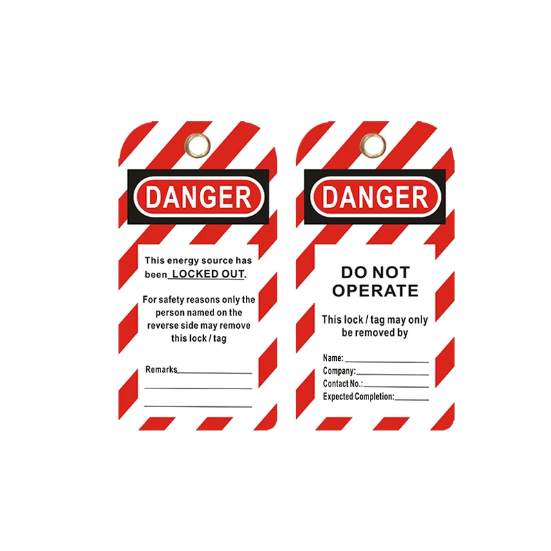 ПВХ пластиковые защитные блокировочные бирки с пользовательскими