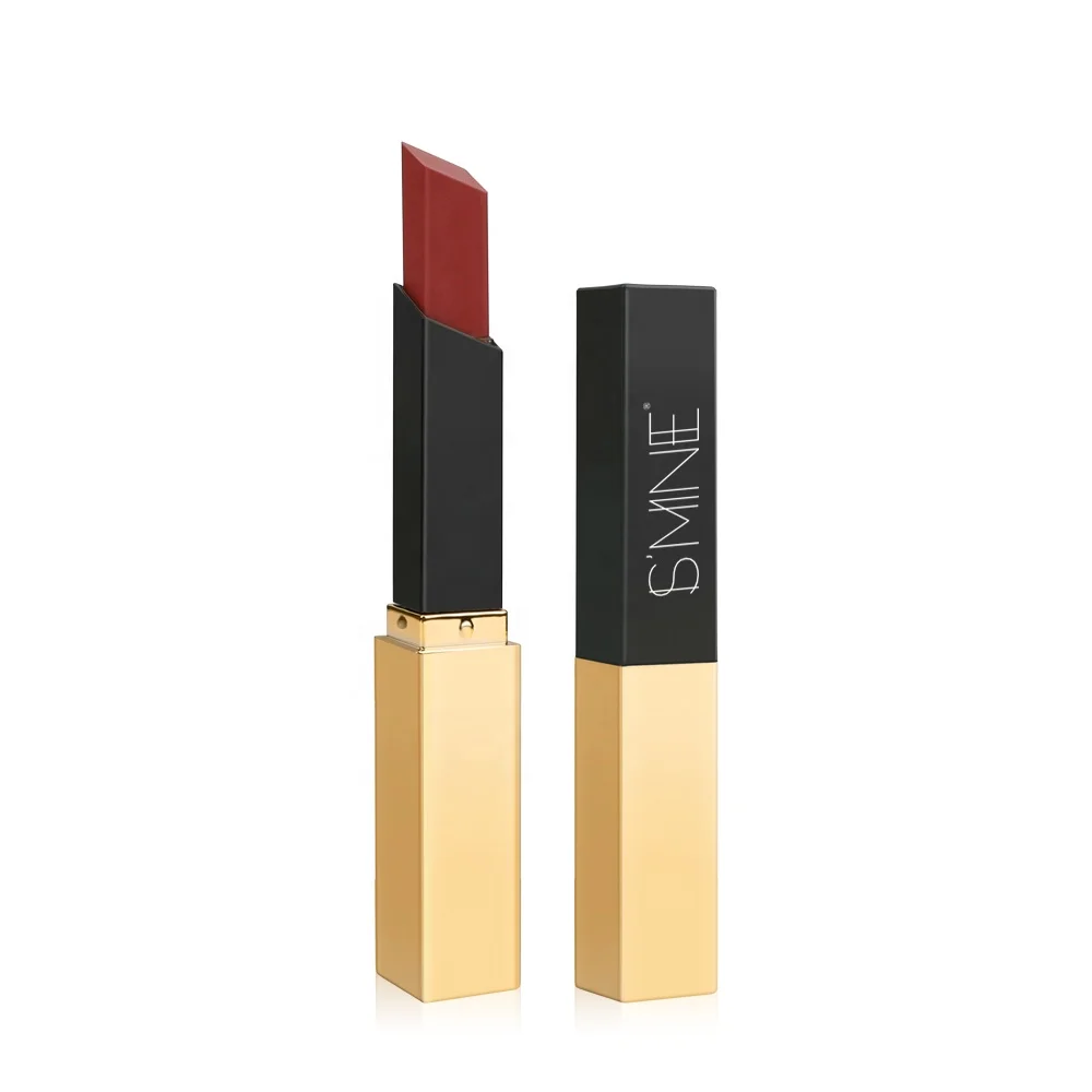 Super Lustrous Lipstick in Gold Tube Private Label Your Logo Waterproof Black L8 OEM Stick Provided Chemical 3G MSDS