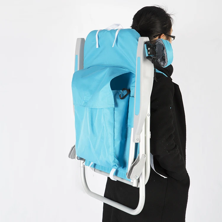 Comfortable portable folding beach chair camp chair with storage pouch and a big bag in market price