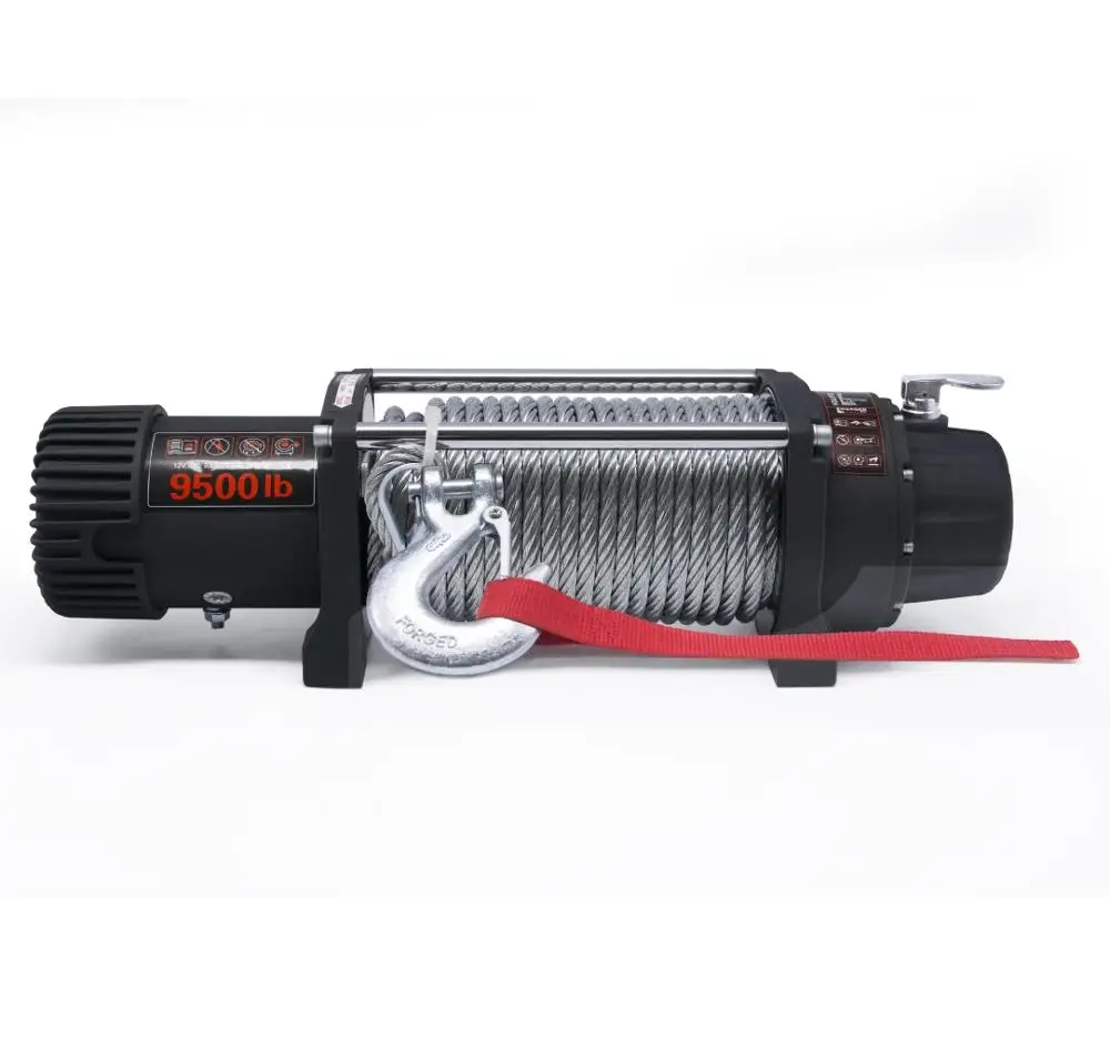Высокое качество 12 в off road 4*4 автомобиль электрическая лебедка 9500lbs с стальной веревкой