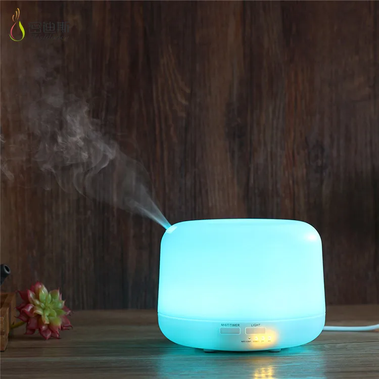 Portable electric ultrasonic mini air cooler humidifier led light essential oil diffuser 300 ml