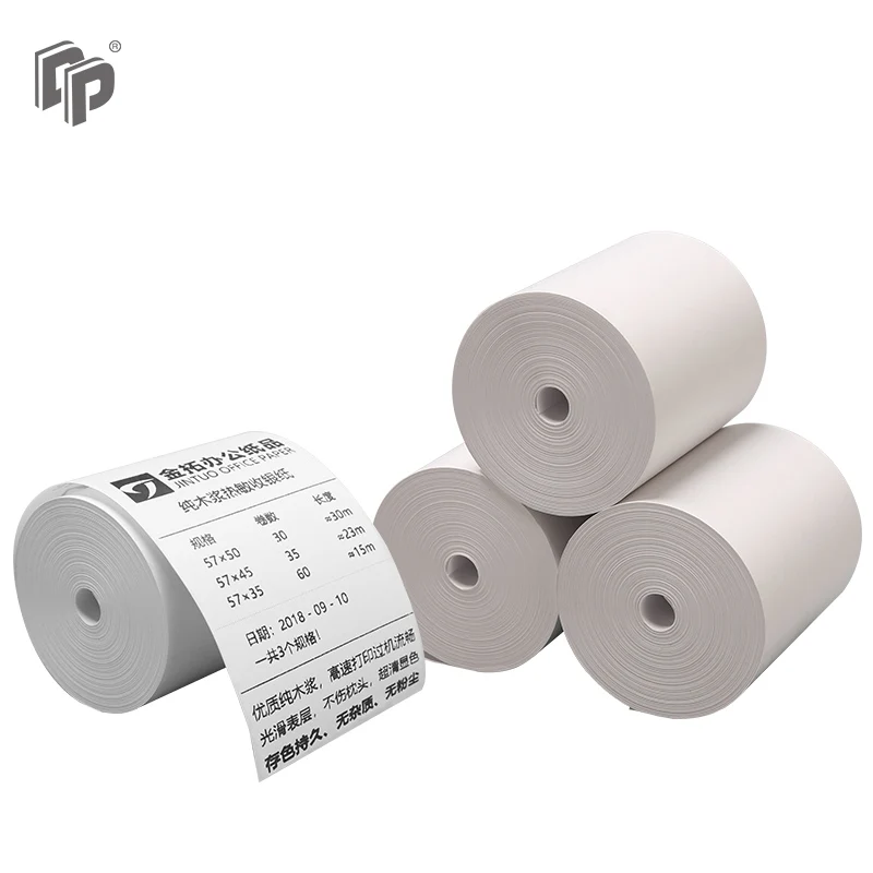 
POS machine usage thermal paper 80*80mm 55g for ATM banknote paper and medical thermal paper 