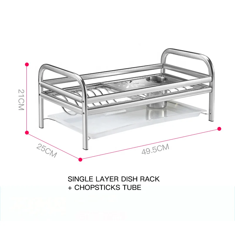 Metal Dish Storage Rack Cup Drying Holder Sink Storage Organizer