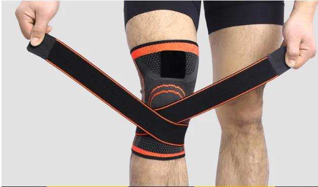 hot selling Elastic Flex Athletics Knitted Knee Compression Support Sleeve  Compression Knee Sleeve Brace