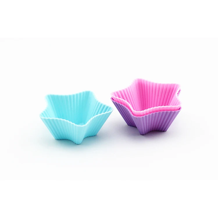 Food grade  star shape Silicone Baking Cuppack Muffin Cupcake Mold Muffin Cups Cake Baking Molds