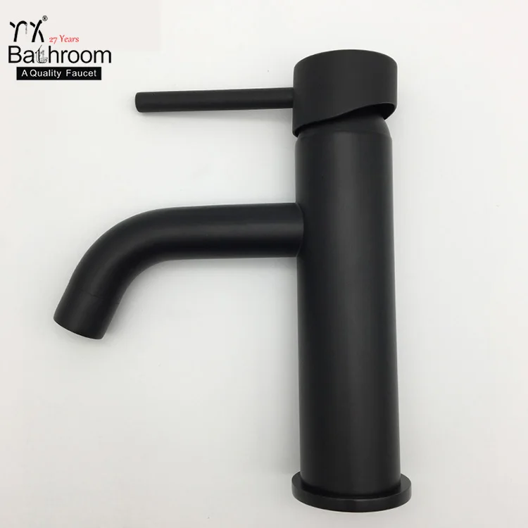 European Style Hot items copper matt black bathroom mixer taps Single Handle Lever Durable Bathroom Wash Basin Taps