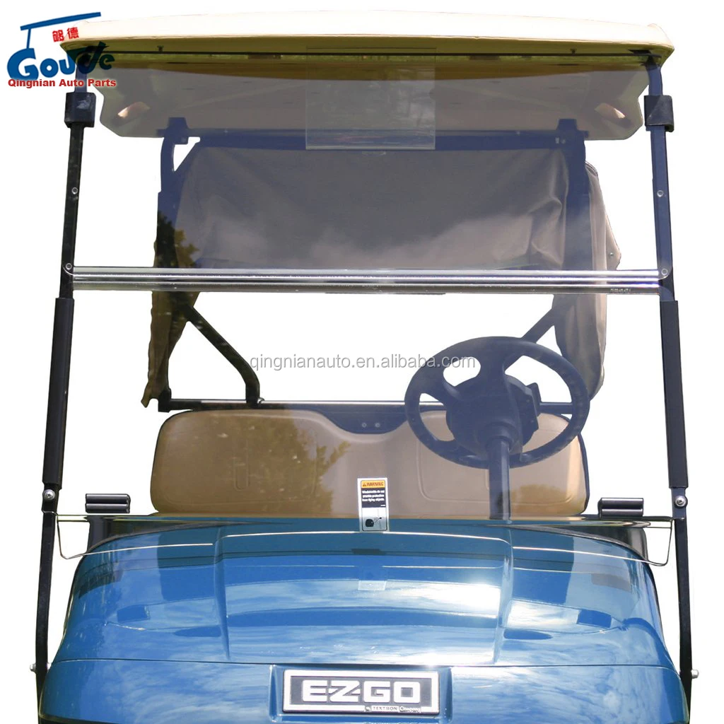 Folding Tinted Golf Cart Electric Car Windshield Windscreen For E Z GO RXV
