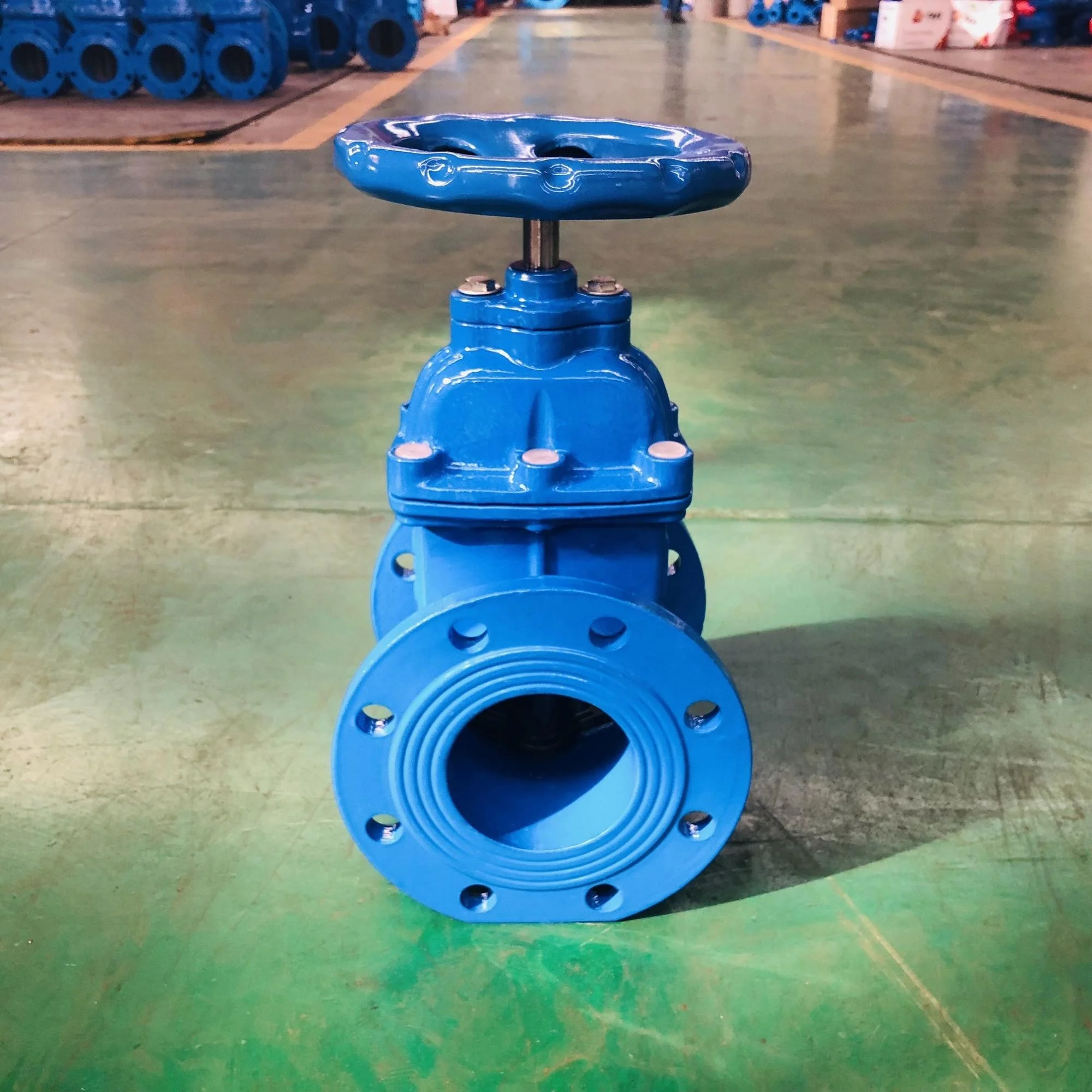 Non rising stem DIN 3352 F4 standard 100mm sluice gate valve