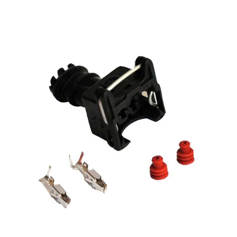 282189-1 927770-3 828905-1  2 Way Junior Power Timer auto connector With Terminals Boot and Cable Seals