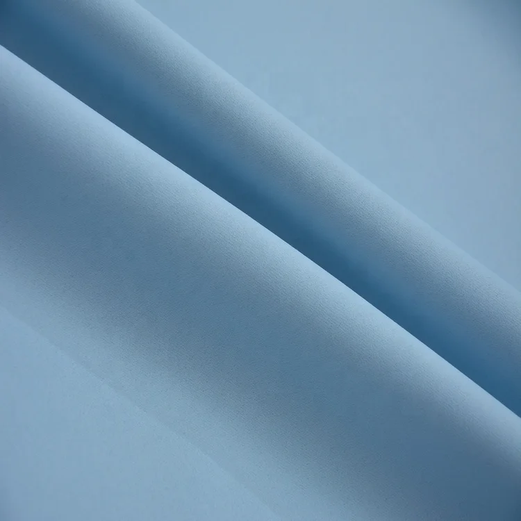 Light blue 100% polyester window curtain design curtains living room made in china