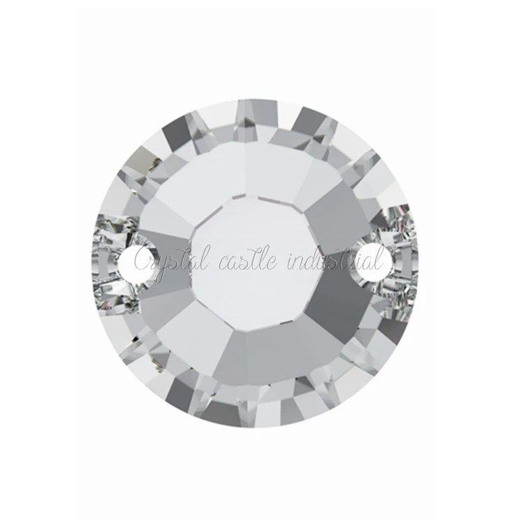 New arrival foil back stone glass crystal white flat back rhinestone sew on strass for sewing fabric