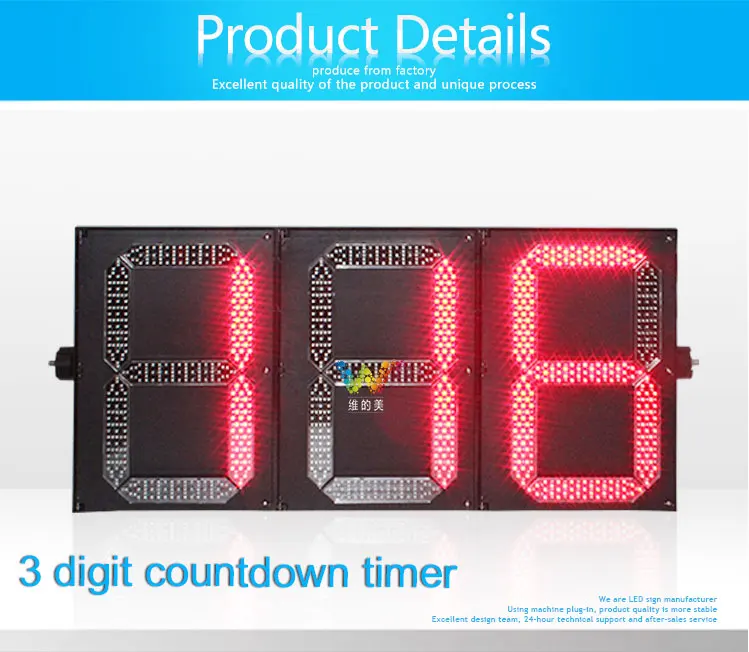 Traffic light with countdown LED intelligent waterproof traffic control signal light