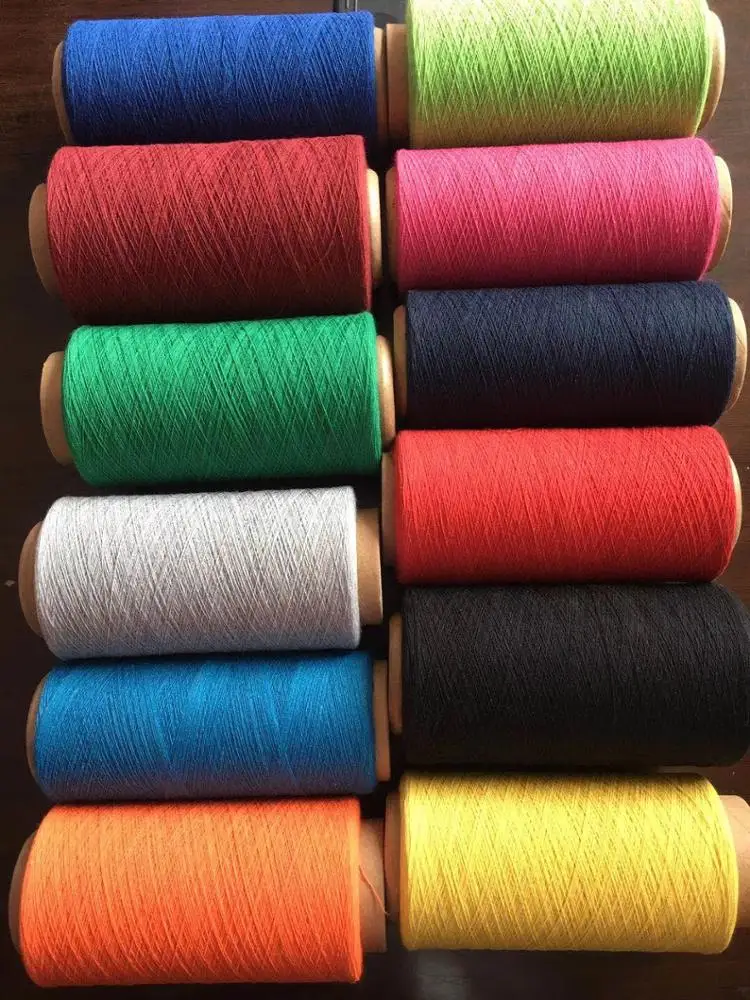 Recycled cotton  yarn open end   dyed   use for golves