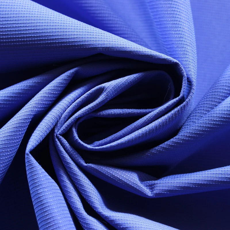 
Good quality sapphire blue pearl dot polyester pongee fabric for garment 