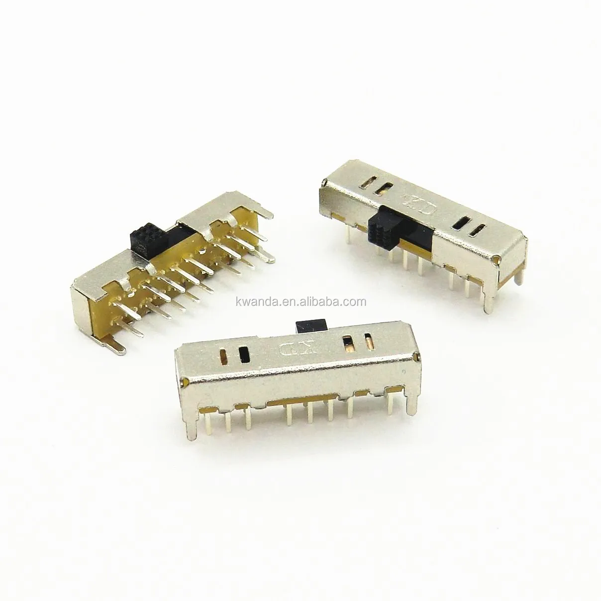 Монтируемый на печатную плату под 3 Way 4p3t электрические ползунковый Переключатель миниатюрный раздвижной вкл/выкл 3 позиции мини ползунковый переключатель