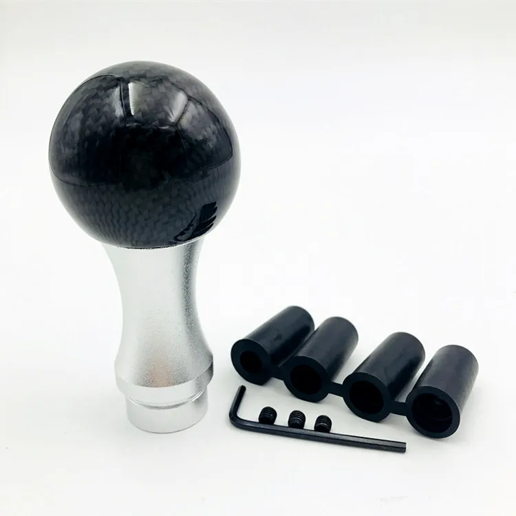 Real Carbon Fiber Round Ball Shape Universal Auto Car Truck Gear Shift Knob