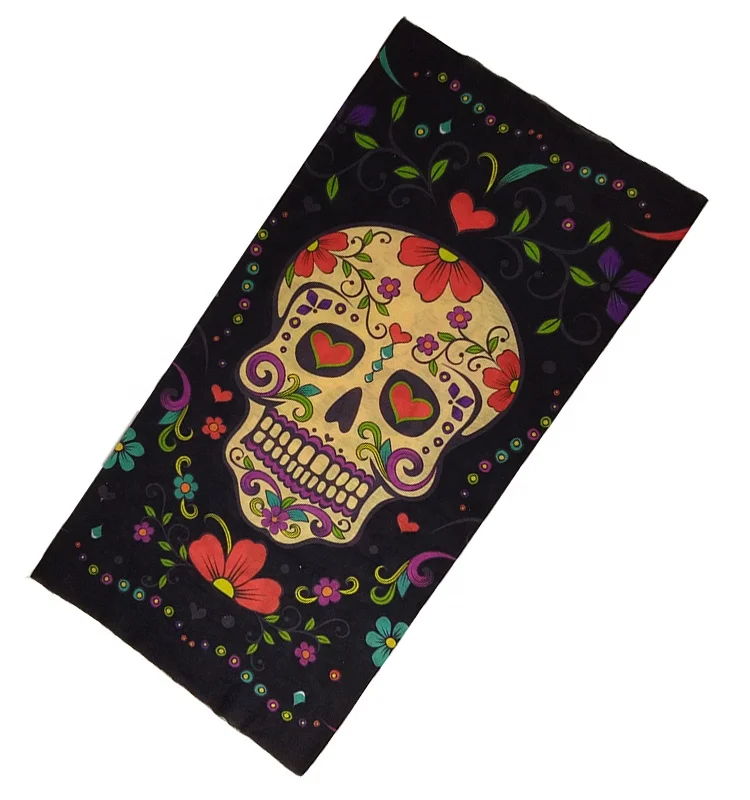 Wholesale Outdoor Custom Printed Multifunctional Skull Neck Tube Bandana