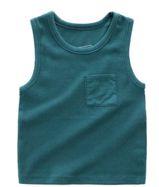 
Cotton boys casual chicken animal print kawaii toddler custom designs printing clothing kids tank top 