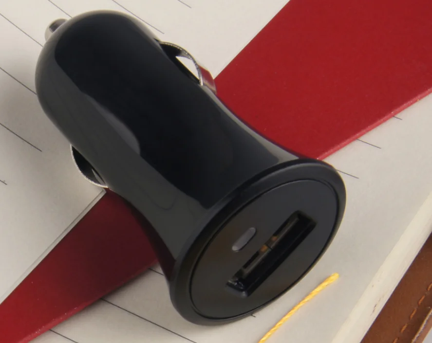 5V 2.1A Small Horn Shape 1 Port Single USB Car Charger Adapter