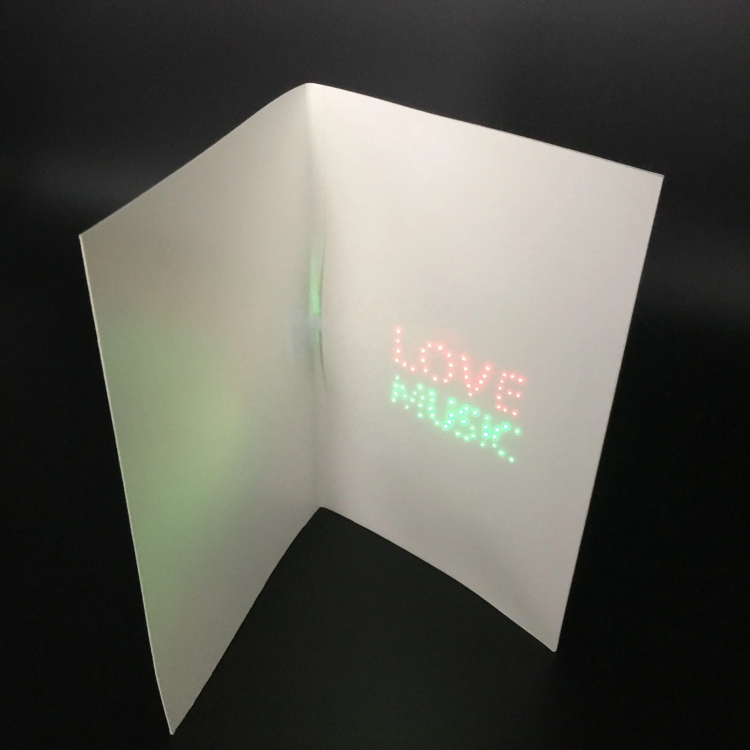 Lighting paper greeting cards low-cost wholesale handmade  pop-up blank birthday card
