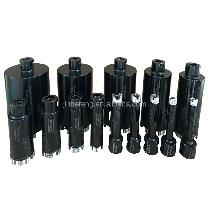 
Segmented diamond drill core bit with vacuum brazed teeth on side for granite or limestone 