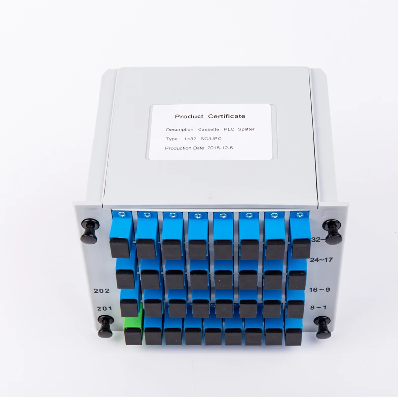 Рекламная цена пластиковая коробка режим 1x32 волоконно-оптический разделитель plc с разъемом SC/APC для развертывания FTTH