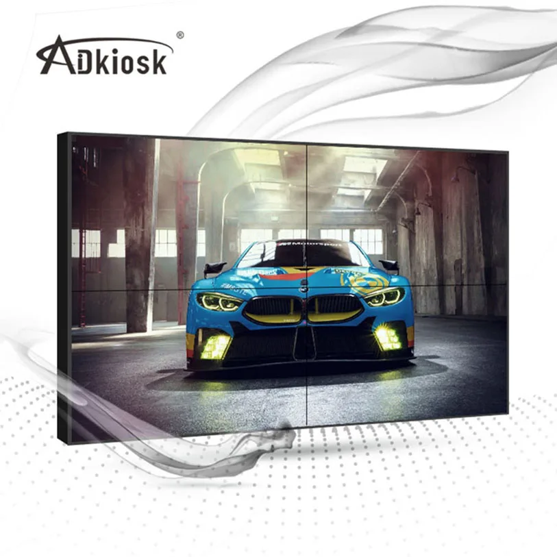 
55inch DID wall mounted video display LG narrow bezel 0.88mm 4K seamless LCD video wall 