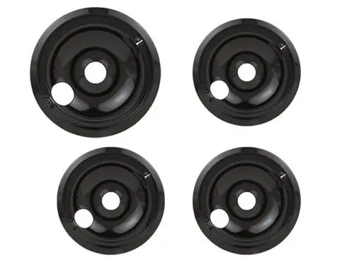 
gas burner parts WB31M19 and WB31M20 Chrome Drip Pan Set Replacement for G.E Kenmore 