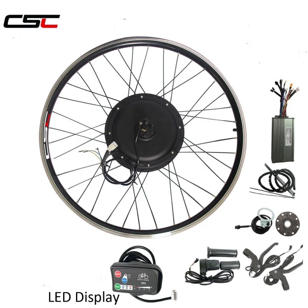48V 1500W Electric bicycle eBike conversion Kit LED display Front Rear Hub Motor Drive Wheel Conversion kit wi Optional battery