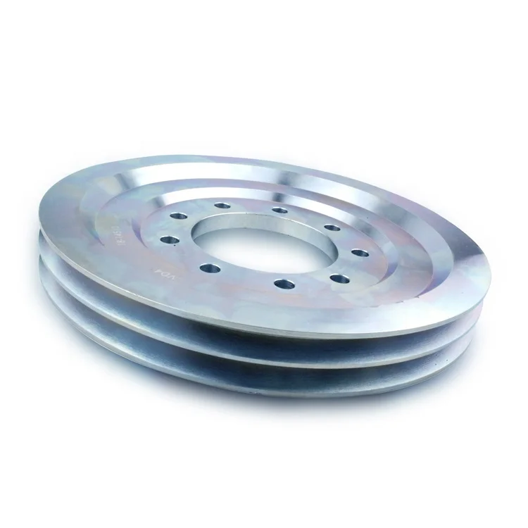 Custom Precision Galvanized Steel Mechanical Parts V Pulley Air Compressor Pulley