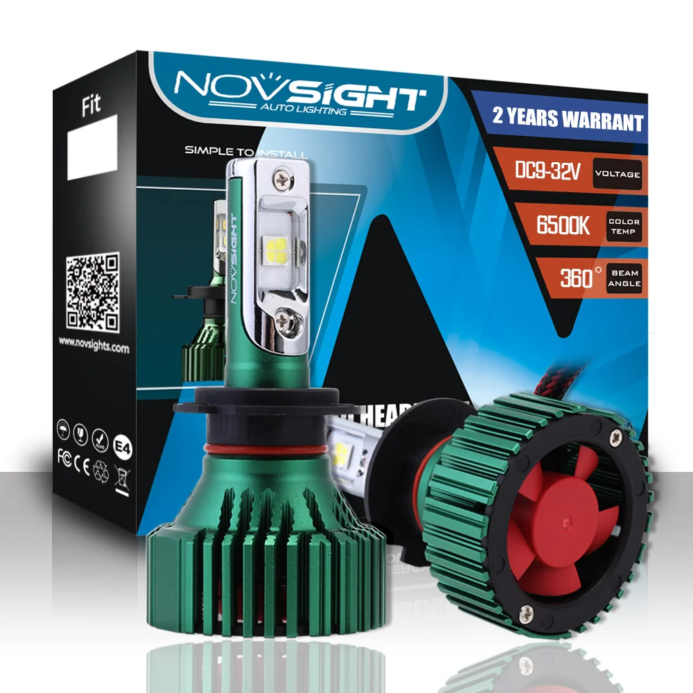 Novsight новый светодиодные фары автомобиля XHP50 светодиодных чипов H11 лучший индикатор замены фары с декодер